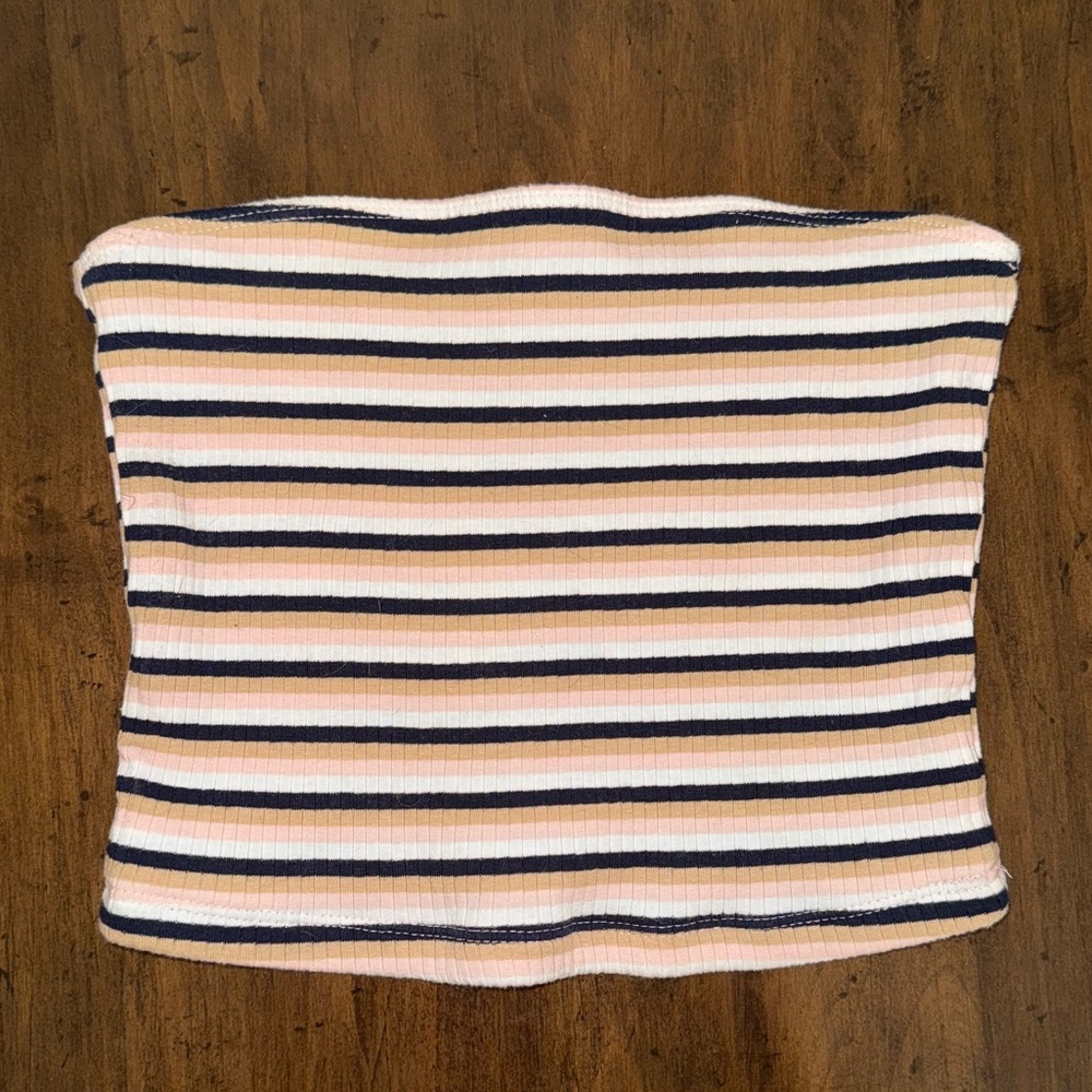 Hollister Striped Ribbed Tube Top